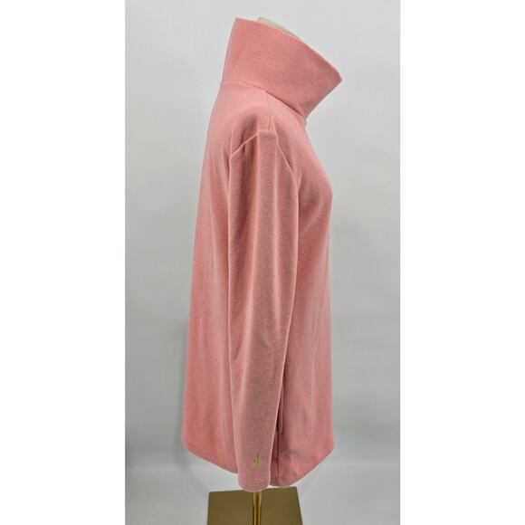 Dudley Stephens Preppy Coquette Cobble Hill Turtleneck in Island Coral - Picture 2 of 7